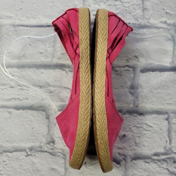 UGG Bright Barbiecore Pink Suede Tippie Espadrilles size 6 - Picture 4 of 15